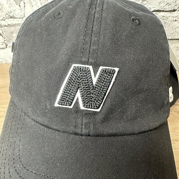 NWT New Balance Unisex Embroidered N Logo Baseball Hat Size One Size (Black) - Picture 12 of 12